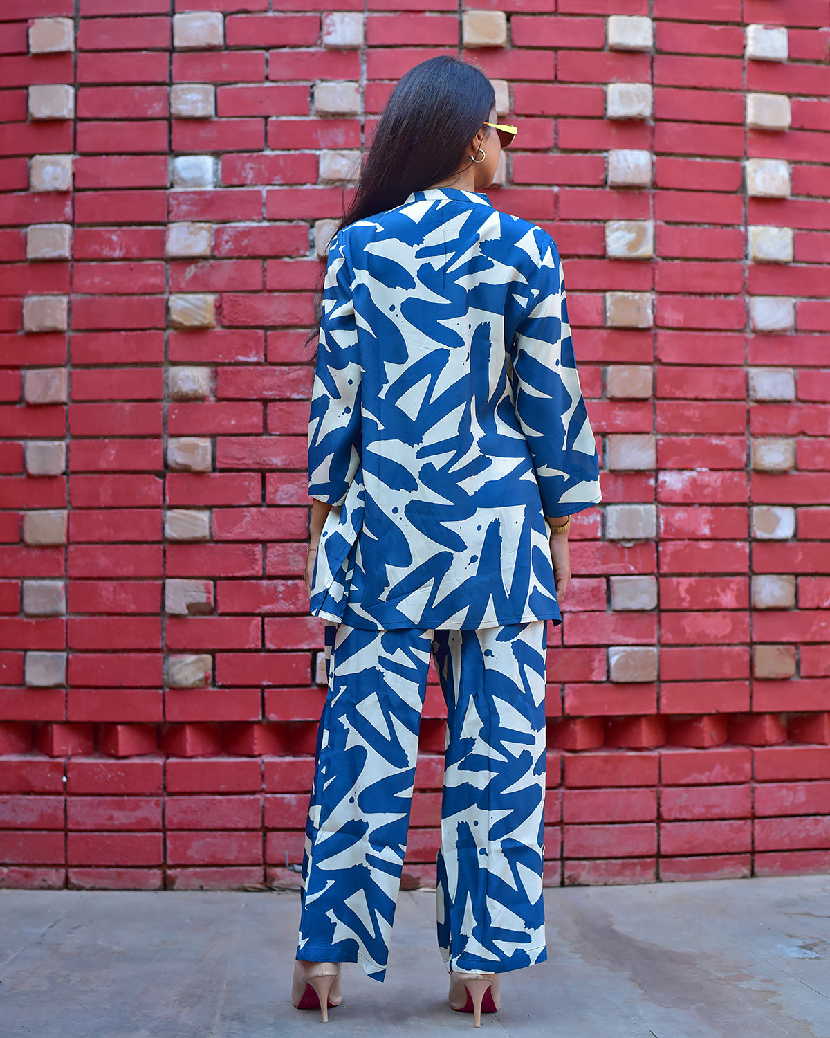 RUSSIAN SILK NAVY BLUE CO-ORD SET
