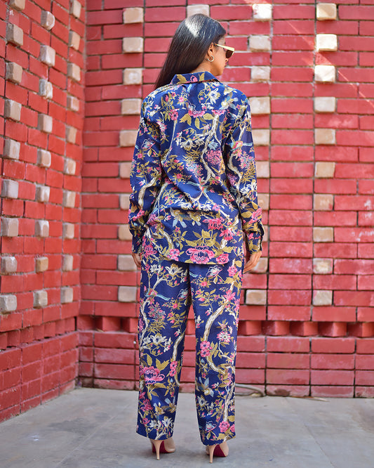 PURE COTTON NAVY BLUE CO-ORD SET