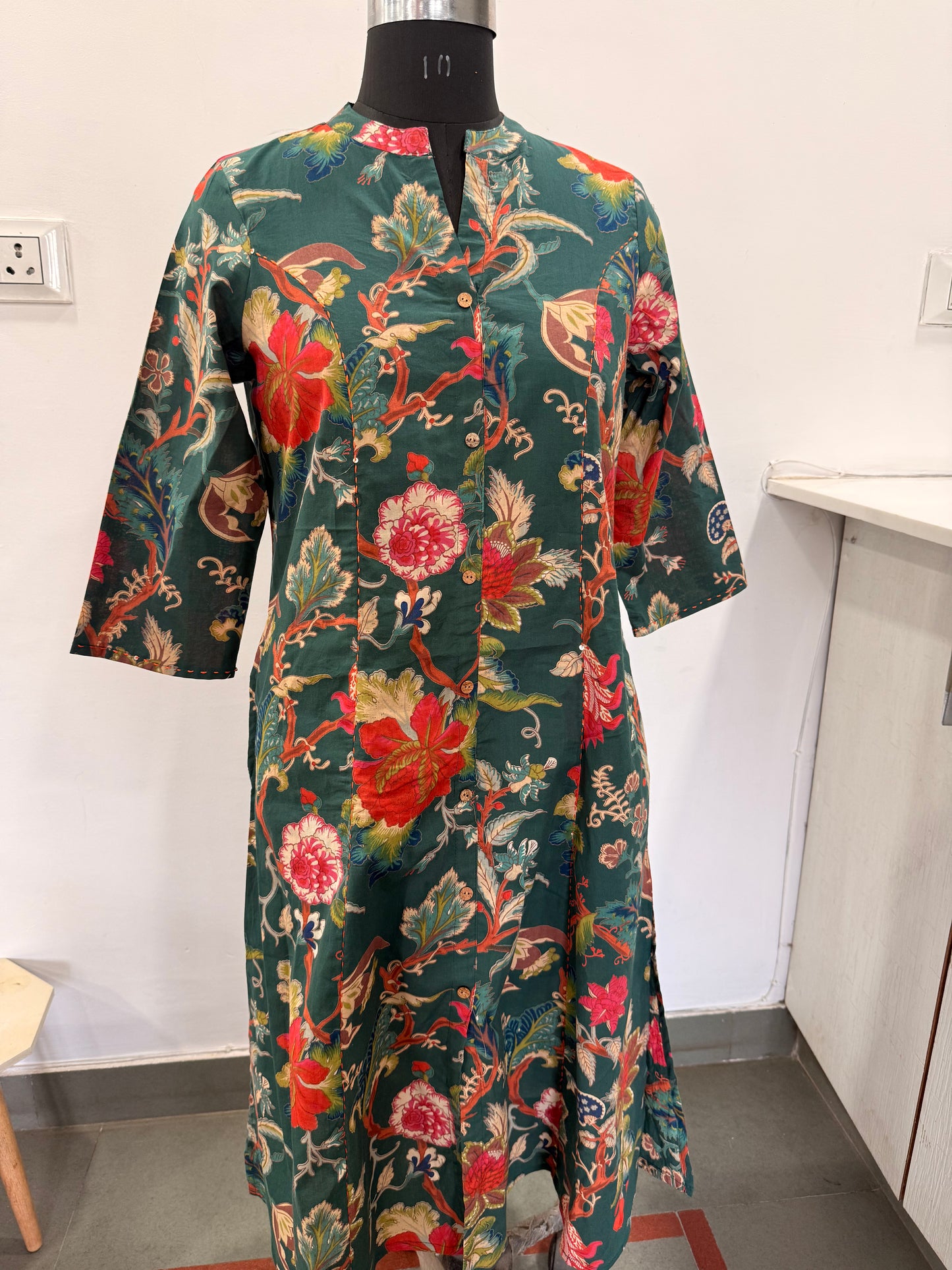 ALINE KURTA COTTON GREEN