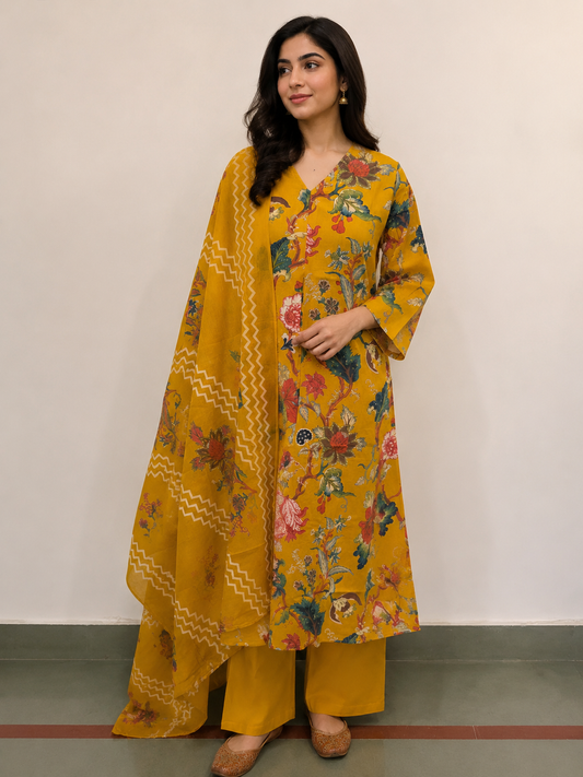 Yellow floral print