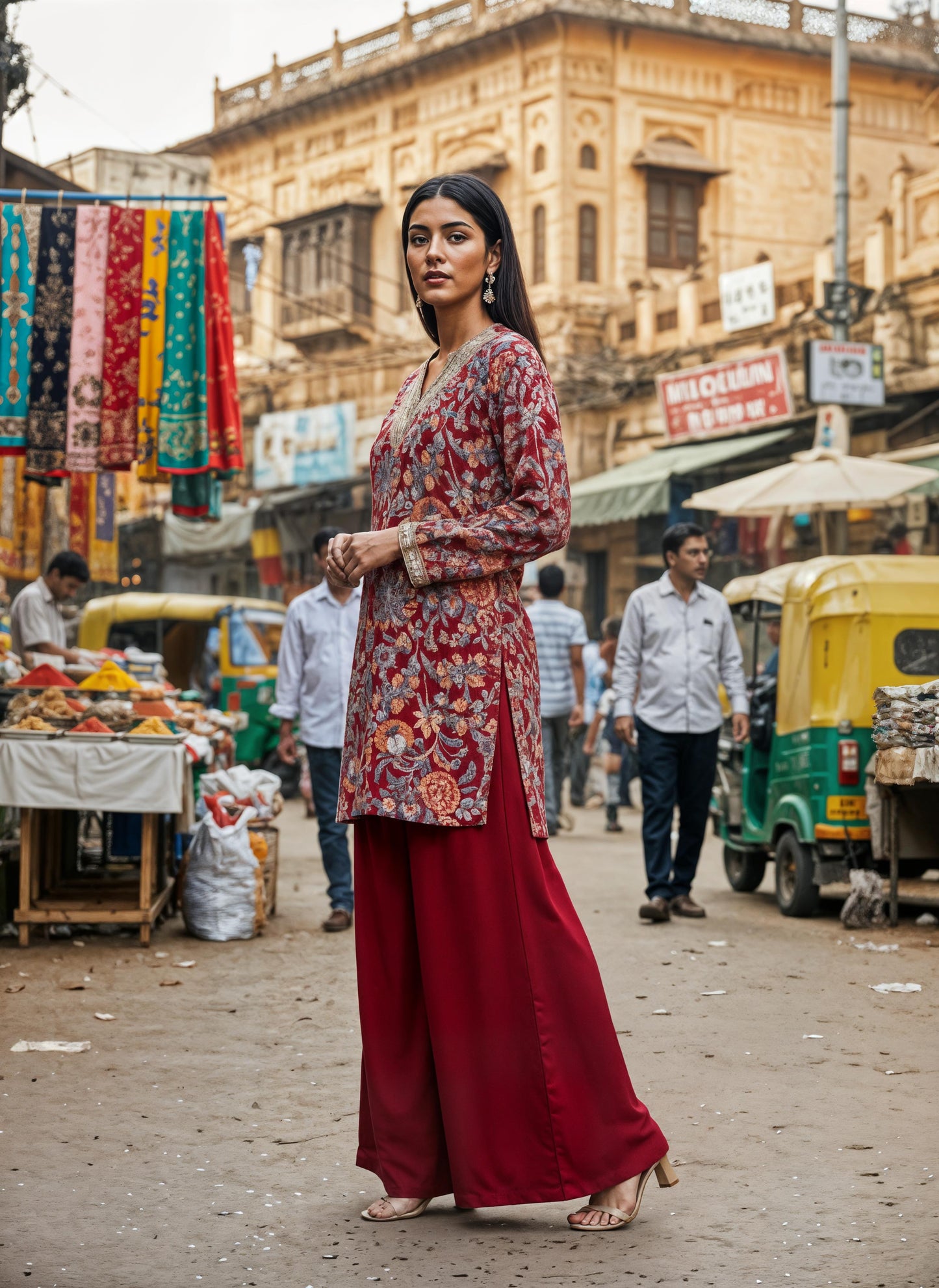 MODAL SILK CO-ORD SET MAROON