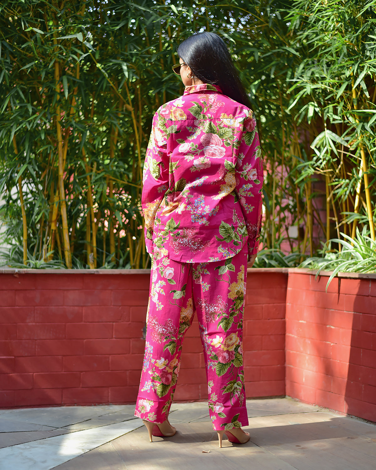 PURE COTTON DARK PINK CO-ORD SET