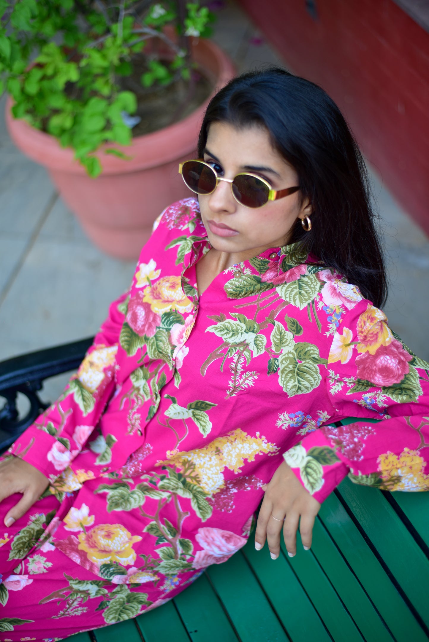 PURE COTTON DARK PINK CO-ORD SET