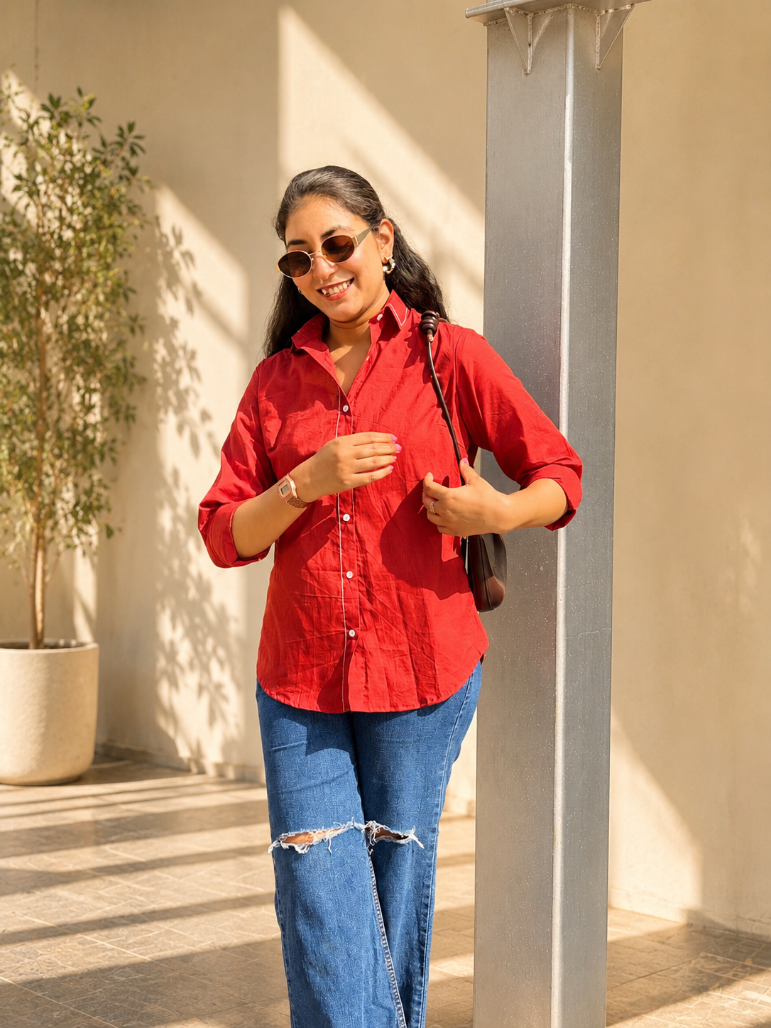 MAROON WOMENS SHIRT