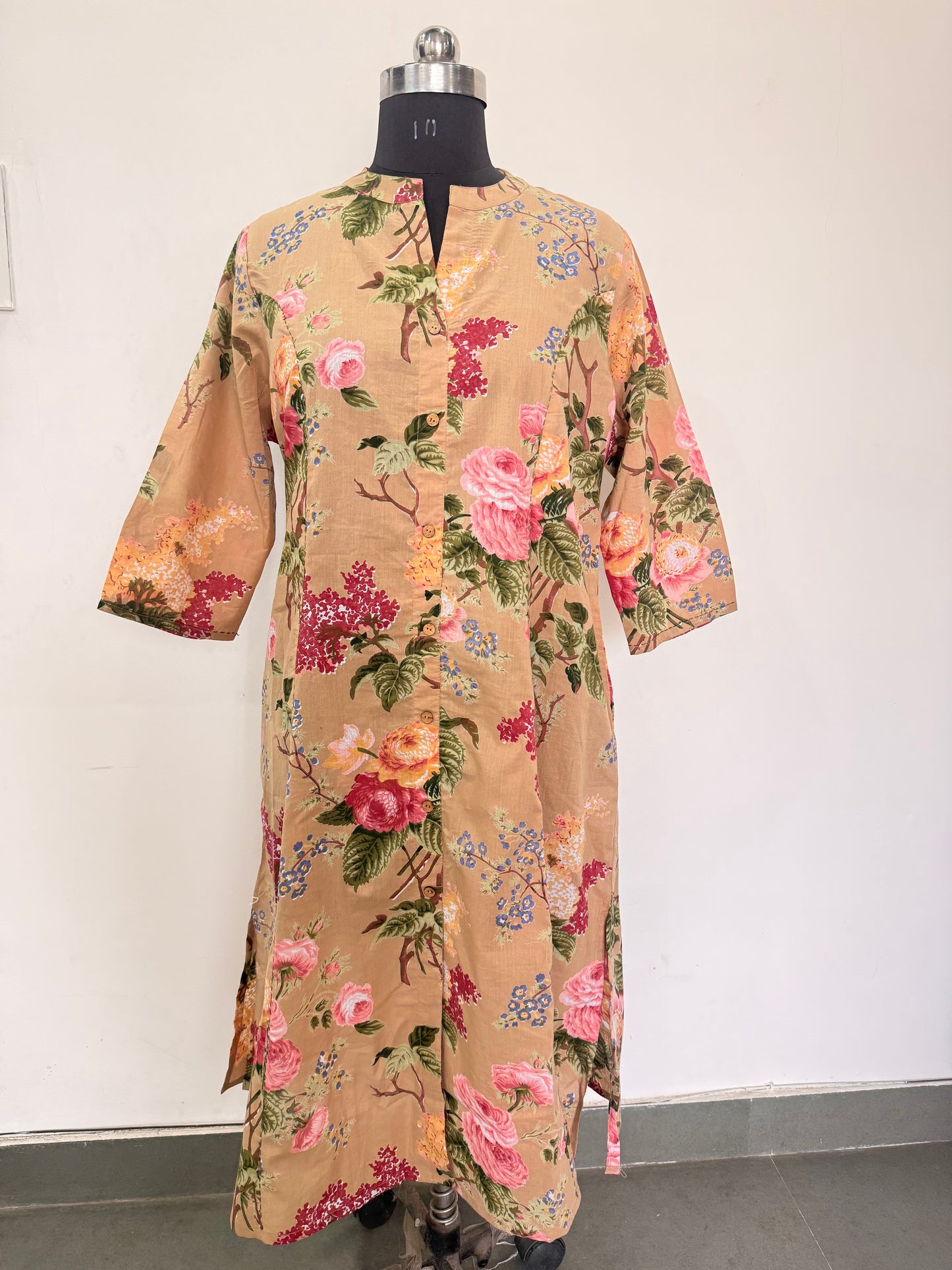 LIGHT BROWN COTTON ALINE