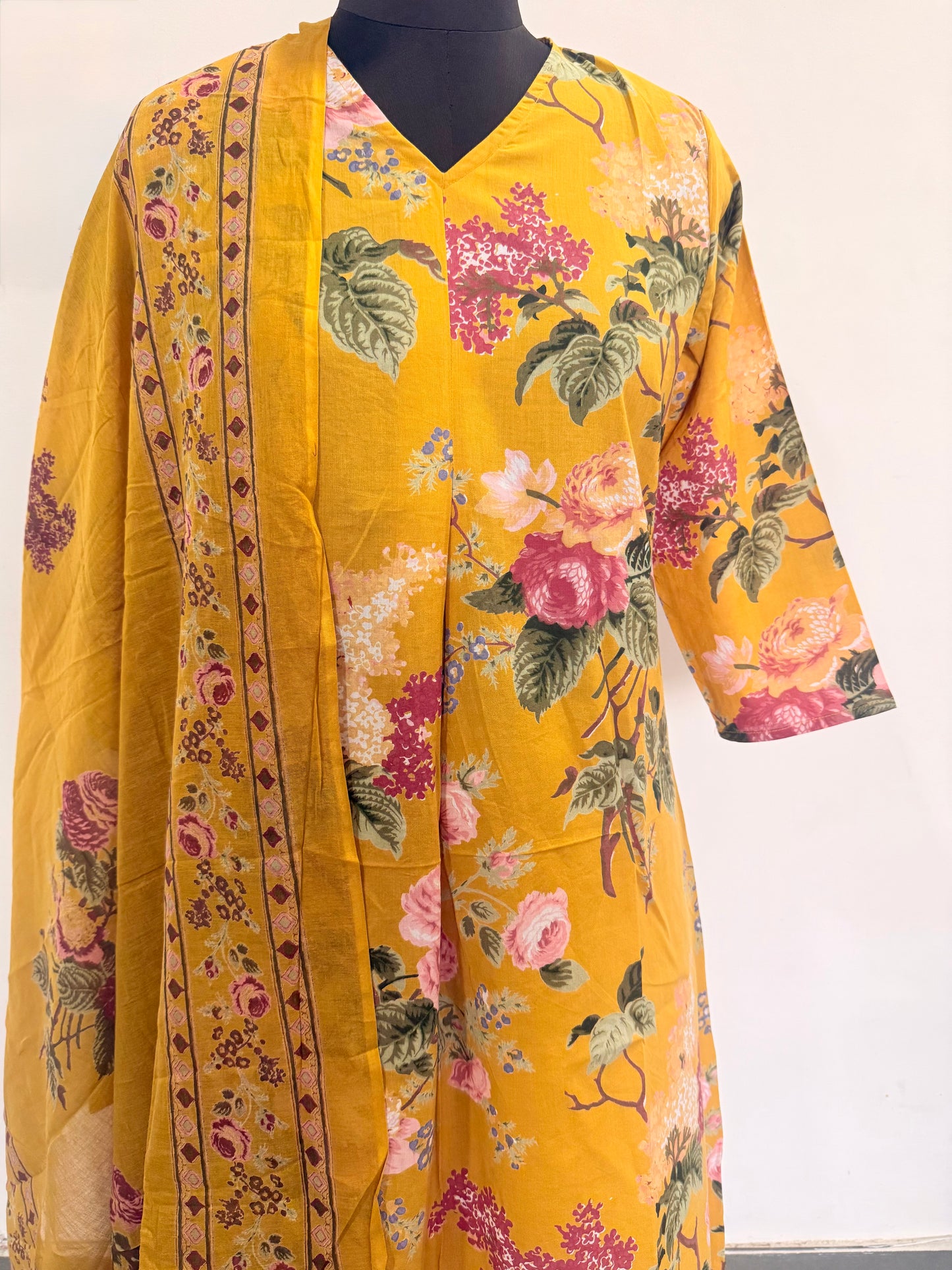 yellow floral print