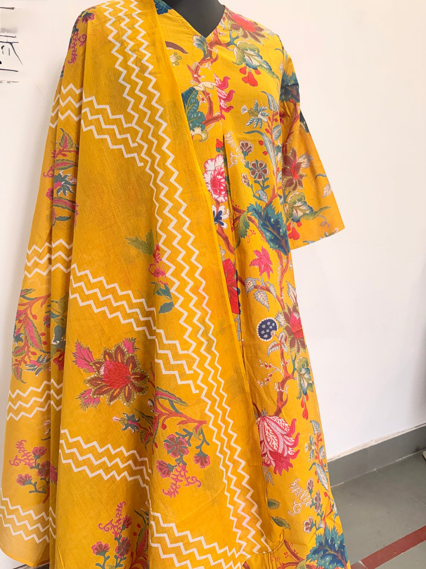 Yellow floral print