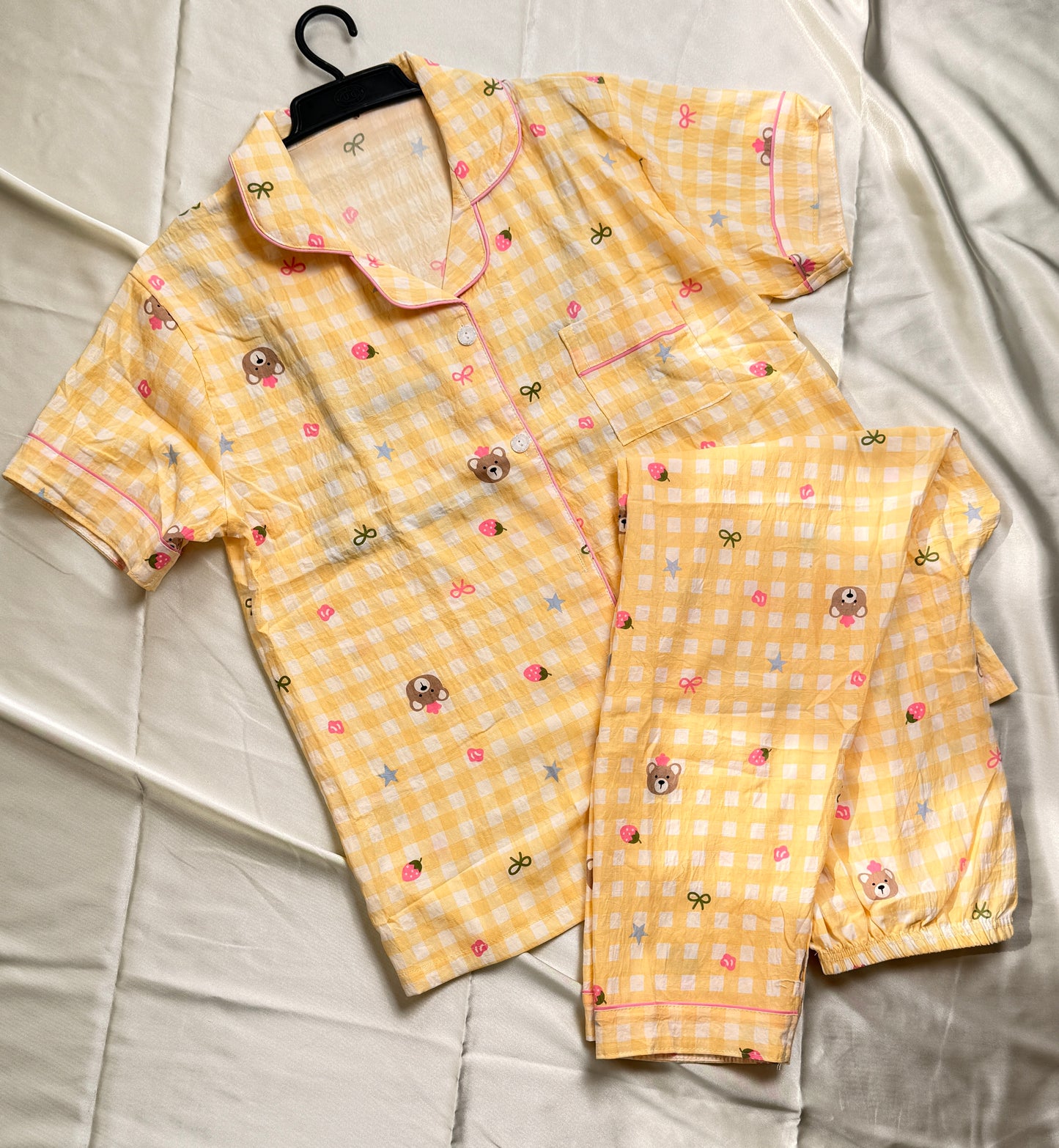 Sunshine Teddy & Gingham Pj Set