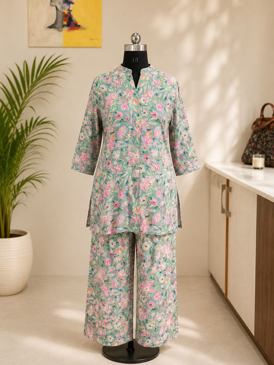 PISTA GREEN FLORAL PRINT